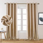 Luxurious Silver Grey Faux Silk Blackout Curtains - 52 x 96 Inches - Thermal Insulated Room Darkening Drapes for Optimal Bedroom Comfort