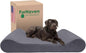 Premium Large Cooling Gel Dog Bed with Removable and Washable Cover for Medium to Large Dogs (Up to 55 lbs) - Espresso Berber and Suede Top Mattress