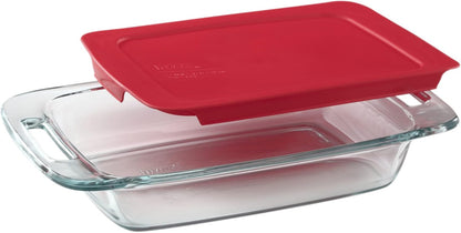 4-Pack Glass Bakeware and Food Storage Set with BPA-Free Lids - Dishwasher, Microwave, Freezer, and Pre-Heated Oven Safe