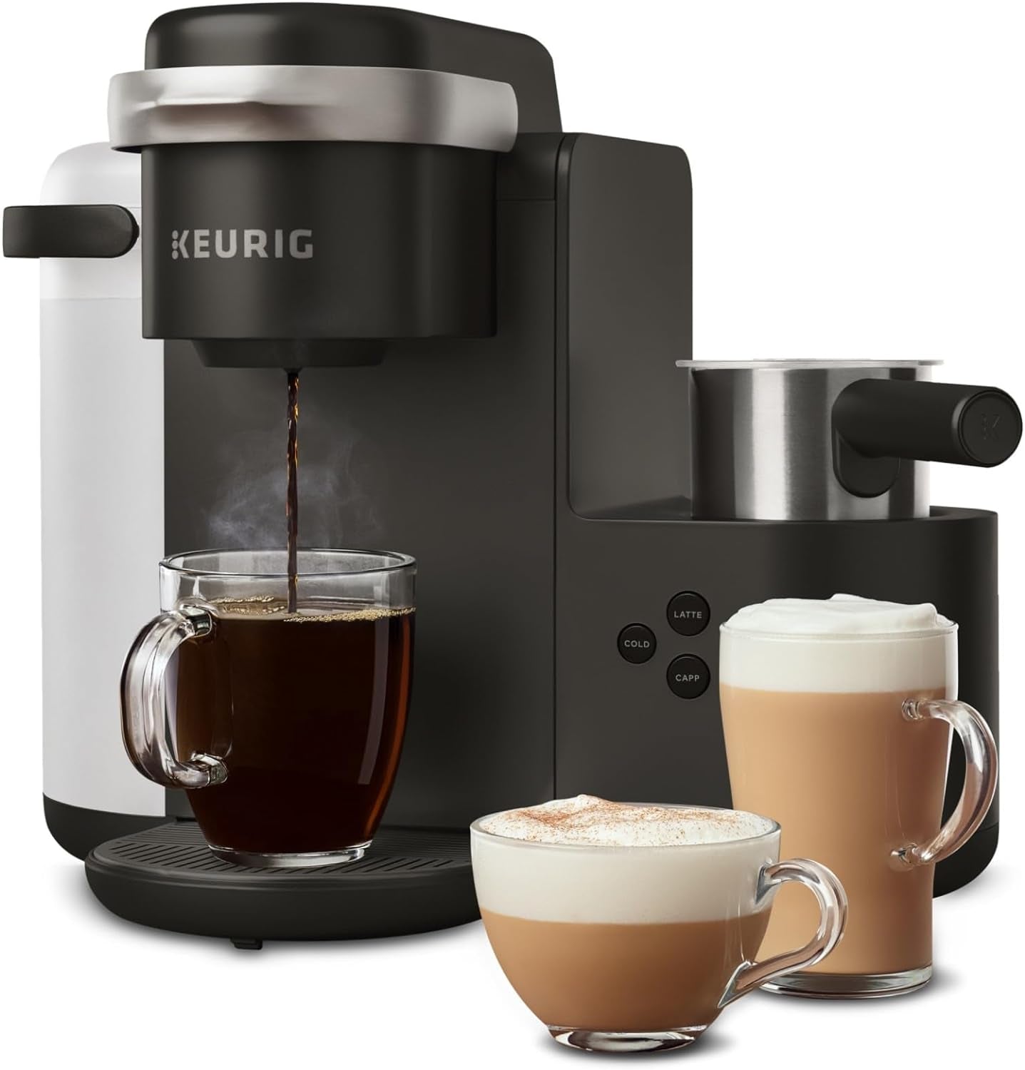 K-Cafe K-Duo Dark Charcoal Coffee and Espresso Maker: Brew Your Ideal Cup