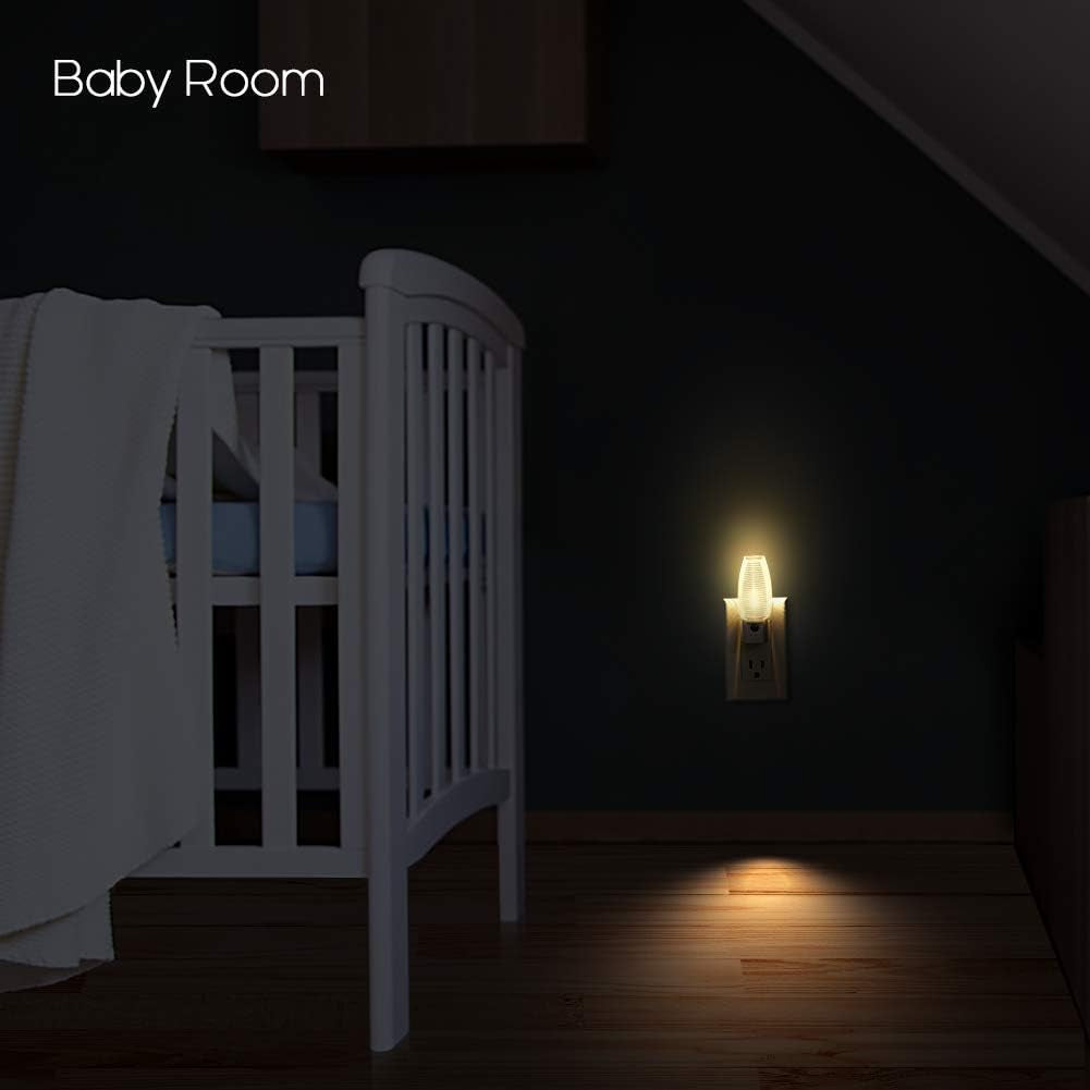 8-Pack Warm White LED Night Lights with Dusk-to-Dawn Sensor for Home Use