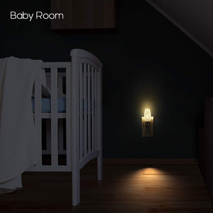 8-Pack Warm White LED Night Lights with Dusk-to-Dawn Sensor for Home Use
