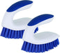 2-Pack Compact Cleaning Brushes for Carpet, Floor, Bathroom, and Kitchen Use