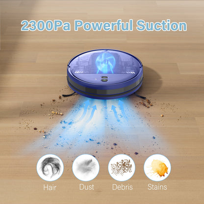 2-in-1 Robot Vacuum and Mop Combo for Pet Hair and Hard Floors