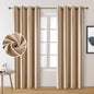 Luxurious Silver Grey Faux Silk Blackout Curtains - 52 x 96 Inches - Thermal Insulated Room Darkening Drapes for Optimal Bedroom Comfort