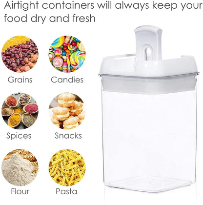 7-Piece BPA-Free Airtight Plastic Food Storage Container Set with Easy Lock Lids for Kitchen Pantry Organization