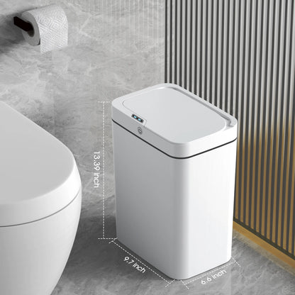 Smart Touchless Trash Can - 3.95 Gallon Slim Design for Home & Office, Perfect for Bathroom, Bedroom, Living Room & RV