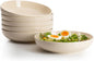 Set of 6 Large 30 Ounce Porcelain Salad and Pasta Serving Bowls, 8.4 Inch, Microwave and Dishwasher Safe