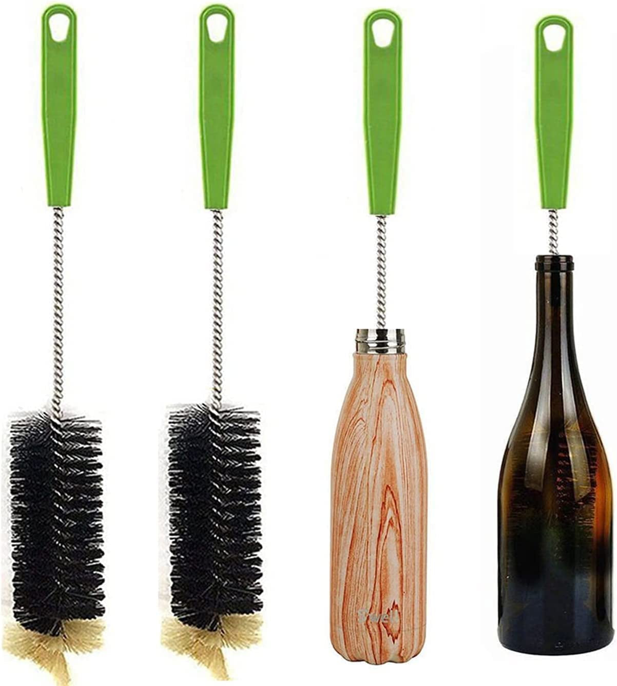 Bendable Bottle Brush with Long Handle - Versatile Cleaner for Neck Bottles, Baby Bottles, Water Bottles, Tumblers, Flasks, Bird Feeders, Vases, and Kitchen Sinks