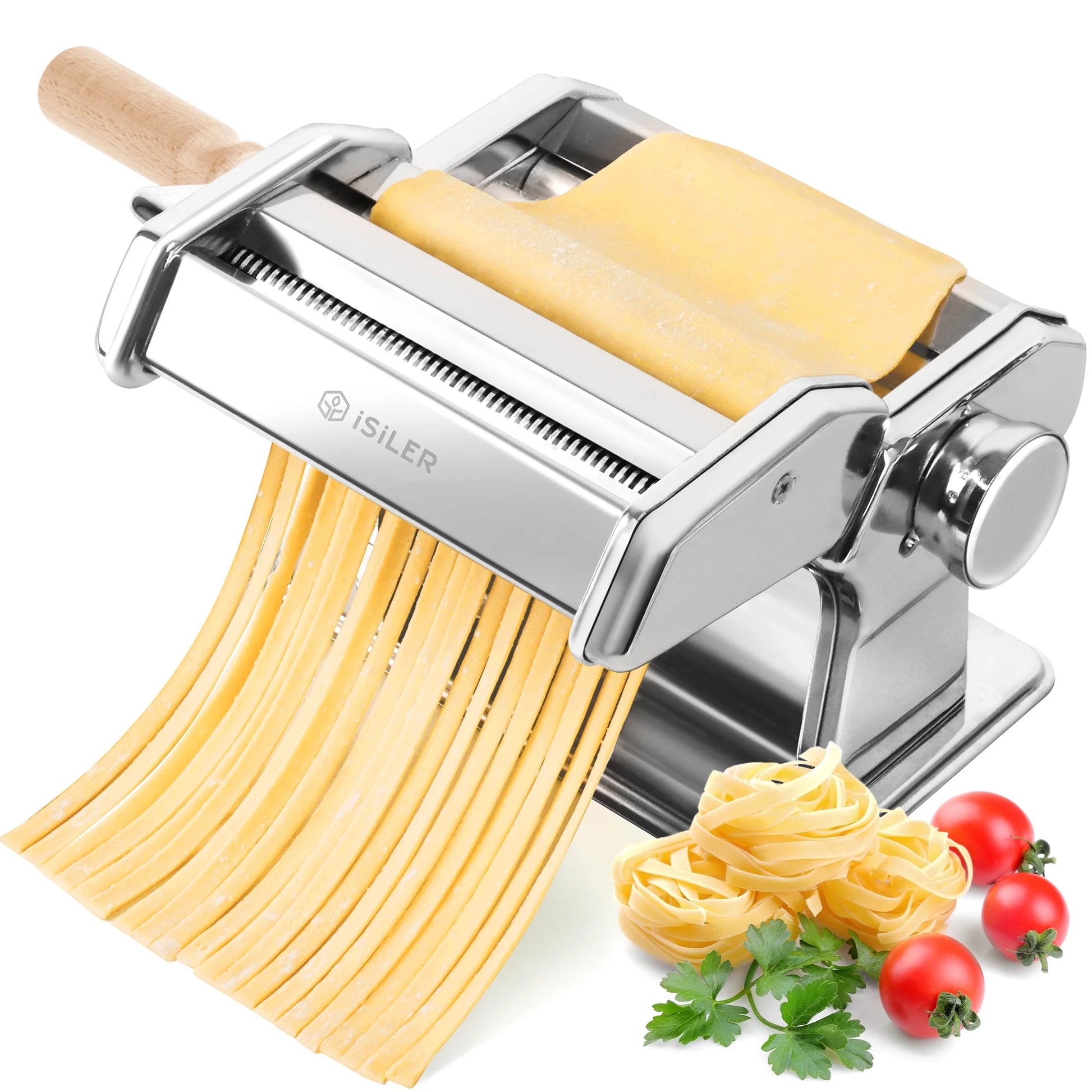 Professional Pasta Maker with 9 Adjustable Thickness Settings for Perfect Noodles