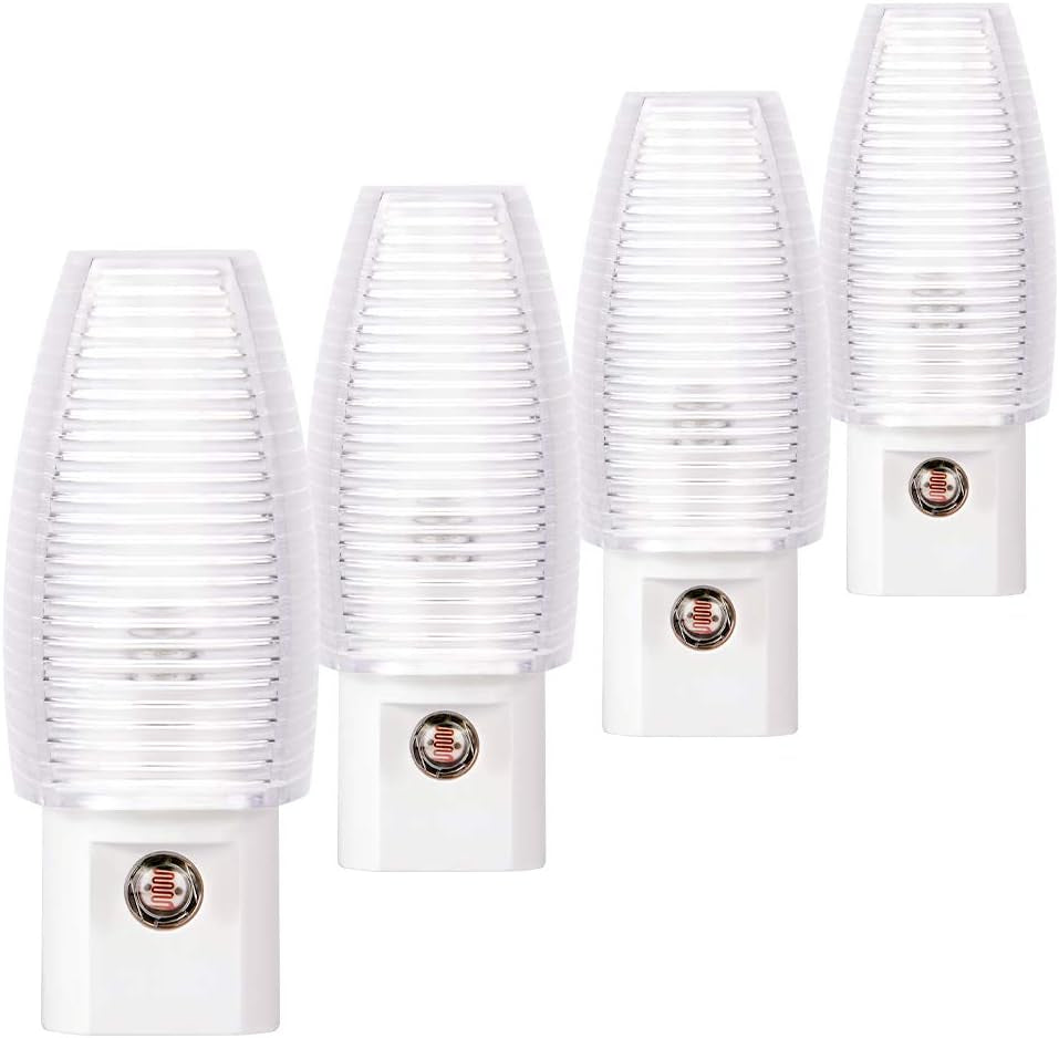 8-Pack Warm White LED Night Lights with Dusk-to-Dawn Sensor for Home Use