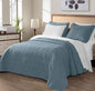 Kingston Oversized Navy Queen Quilt Set - Lightweight Elegance for Year-Round Comfort