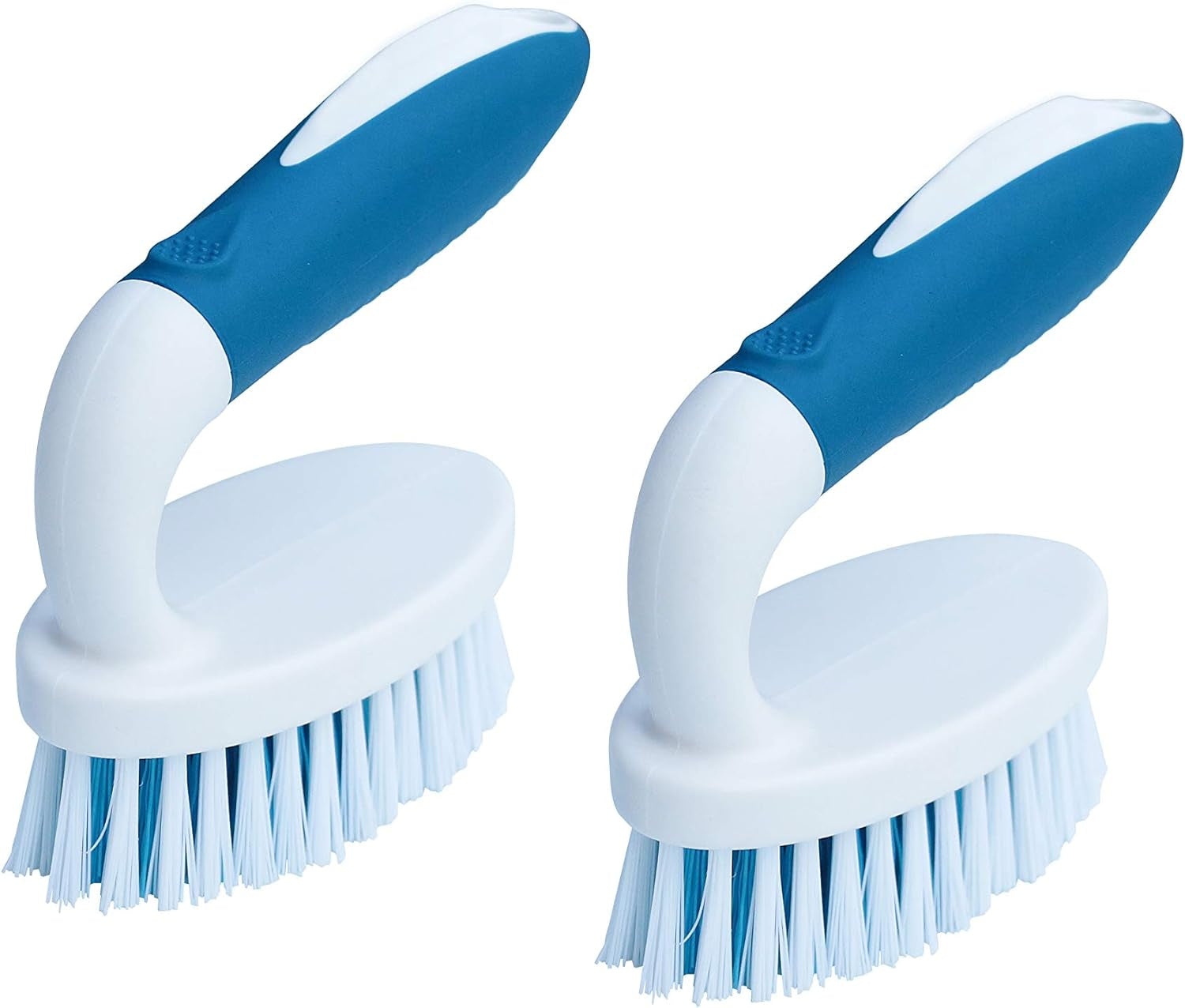 2-Pack Compact Cleaning Brushes for Carpet, Floor, Bathroom, and Kitchen Use