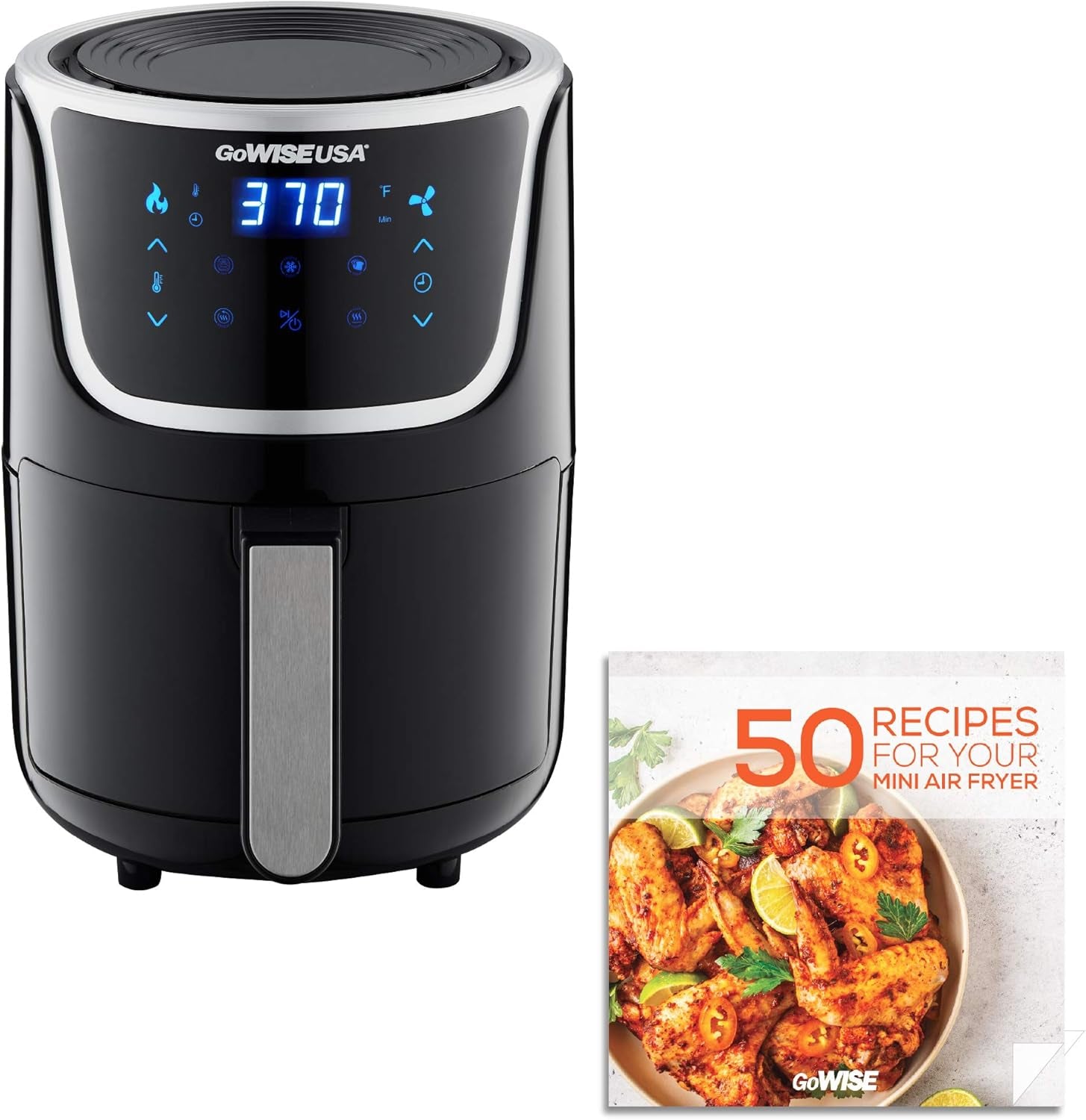 7-Quart Electric Air Fryer with Dehydrator, Digital Touchscreen, 8 Cooking Functions, and Triple Stackable Racks in Red and Silver