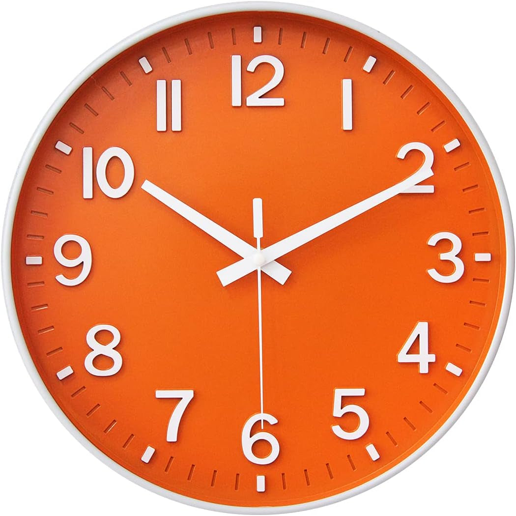 Elegant Silent Non-Ticking Wall Clock - Ideal for Home, Office, and Classroom Decoration